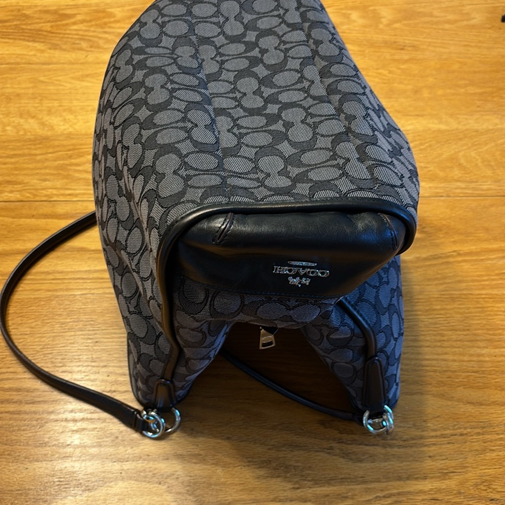 Coach Madison Phoebe Canvas Large Leather Triple Compartment Handbag. - Picture 9 of 12